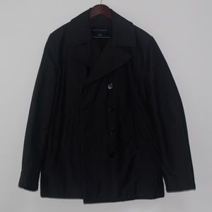 French Connection Dark Brown Men's Peacoat - Large